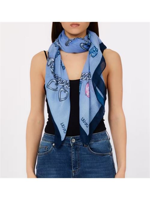 Sciarpa azzurra con dettagli charm Liu Jo | 2A6054T2745.009C45
